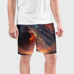 Шорты спортивные мужские Космос и звезды в закатном небе, цвет: 3D-принт — фото 2