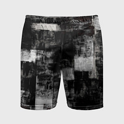 Шорты спортивные мужские Абстракт серого и белого, цвет: 3D-принт