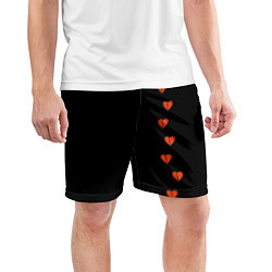 Шорты спортивные мужские Дорожка разбитых сердец - темный, цвет: 3D-принт — фото 2