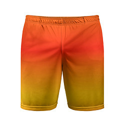 Шорты спортивные мужские Переливы оранжевого, цвет: 3D-принт