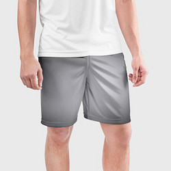 Шорты спортивные мужские Серебристый градиент, цвет: 3D-принт — фото 2
