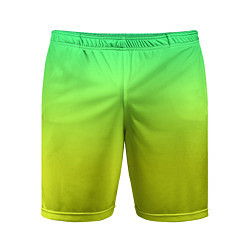 Мужские спортивные шорты Зелено-желтый градиент