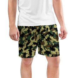 Шорты спортивные мужские Военный камуфляж, цвет: 3D-принт — фото 2