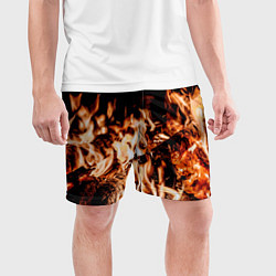Шорты спортивные мужские Огонь-пламя, цвет: 3D-принт — фото 2