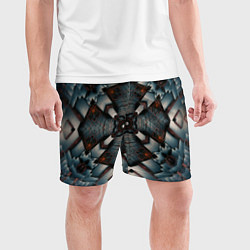 Шорты спортивные мужские Металлическая техноброня, цвет: 3D-принт — фото 2