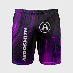 Шорты спортивные мужские Aerosmith violet plasma, цвет: 3D-принт