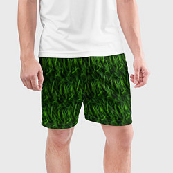 Шорты спортивные мужские Сочный узор из зеленой травки, цвет: 3D-принт — фото 2