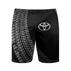 Шорты спортивные мужские Toyota tire tracks, цвет: 3D-принт