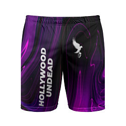 Шорты спортивные мужские Hollywood Undead violet plasma, цвет: 3D-принт