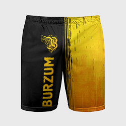 Мужские спортивные шорты Burzum - gold gradient: по-вертикали