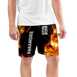 Шорты спортивные мужские Paramore и пылающий огонь, цвет: 3D-принт — фото 2