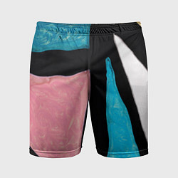 Шорты спортивные мужские Переливы красок, цвет: 3D-принт