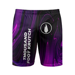 Шорты спортивные мужские Thousand Foot Krutch violet plasma, цвет: 3D-принт