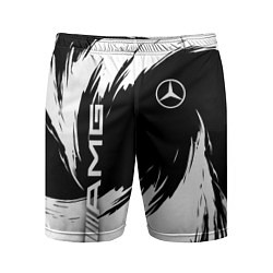 Шорты спортивные мужские Mercedes benz - white color, цвет: 3D-принт
