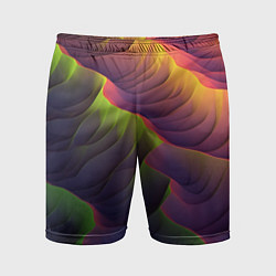Шорты спортивные мужские Объемная цветная текстура, цвет: 3D-принт