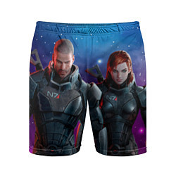 Шорты спортивные мужские Mass Effect N7 space, цвет: 3D-принт