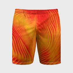 Мужские спортивные шорты Фантазия в красном и желтом