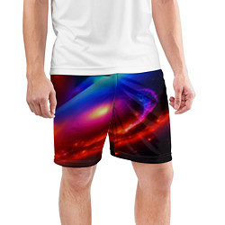 Шорты спортивные мужские Неоновая галактика, цвет: 3D-принт — фото 2
