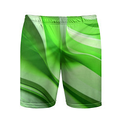 Мужские спортивные шорты Светлые зеленые волны