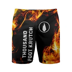 Шорты спортивные мужские Thousand Foot Krutch и пылающий огонь, цвет: 3D-принт