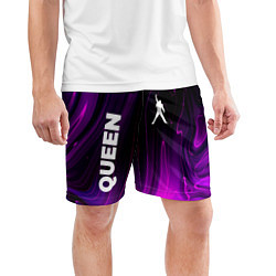 Шорты спортивные мужские Queen violet plasma, цвет: 3D-принт — фото 2