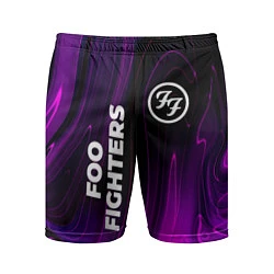 Шорты спортивные мужские Foo Fighters violet plasma, цвет: 3D-принт