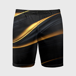 Мужские спортивные шорты Black gold texture