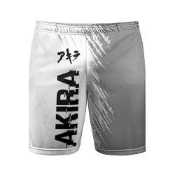 Мужские спортивные шорты Akira glitch на светлом фоне: по-вертикали
