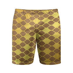 Шорты спортивные мужские Golden pattern, цвет: 3D-принт