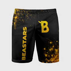 Шорты спортивные мужские Beastars - gold gradient: надпись, символ, цвет: 3D-принт