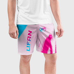 Шорты спортивные мужские Lifan neon gradient style: надпись, символ, цвет: 3D-принт — фото 2