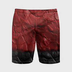 Шорты спортивные мужские Черная красная текстура, цвет: 3D-принт