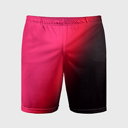 Шорты спортивные мужские Градиент ярко-розовый, цвет: 3D-принт