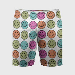 Шорты спортивные мужские Smiley face, цвет: 3D-принт