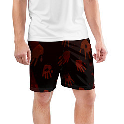 Шорты спортивные мужские Кровавые ладони, цвет: 3D-принт — фото 2