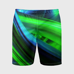 Мужские спортивные шорты Зеленые абстрактные элементы