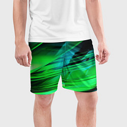 Шорты спортивные мужские Green light background, цвет: 3D-принт — фото 2