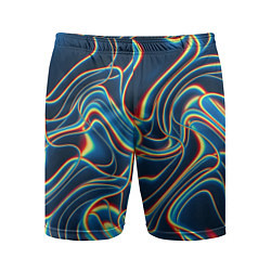 Шорты спортивные мужские Abstract waves, цвет: 3D-принт