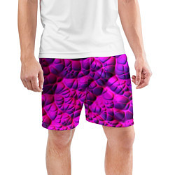 Шорты спортивные мужские Объемная розовая текстура, цвет: 3D-принт — фото 2