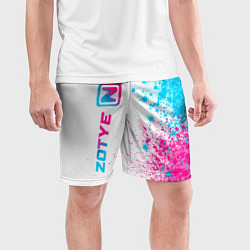 Шорты спортивные мужские Zotye neon gradient style: по-вертикали, цвет: 3D-принт — фото 2