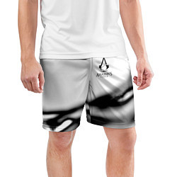 Шорты спортивные мужские Assassins Creed logo texture, цвет: 3D-принт — фото 2