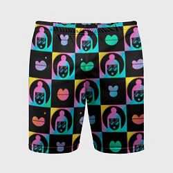 Мужские спортивные шорты The image of a girl in a square