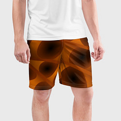 Шорты спортивные мужские Шоколадные овалы, цвет: 3D-принт — фото 2