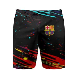 Шорты спортивные мужские Barcelona краски, цвет: 3D-принт