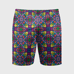 Шорты спортивные мужские Стеклянная мозаика, цвет: 3D-принт