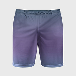 Мужские спортивные шорты Градиент синий фиолетовый голубой