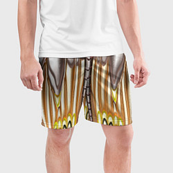 Шорты спортивные мужские Абстрактный рисунок по мотивам крыла бабочки, цвет: 3D-принт — фото 2