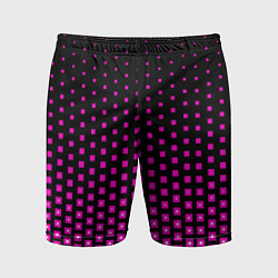 Шорты спортивные мужские Розовые квадраты, цвет: 3D-принт