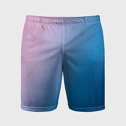 Мужские спортивные шорты Розово-синий диагональный градиент