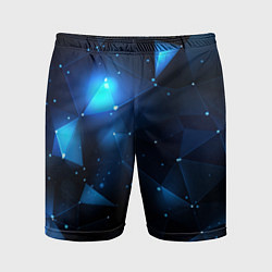 Мужские спортивные шорты Синяя геометрическая абстракция